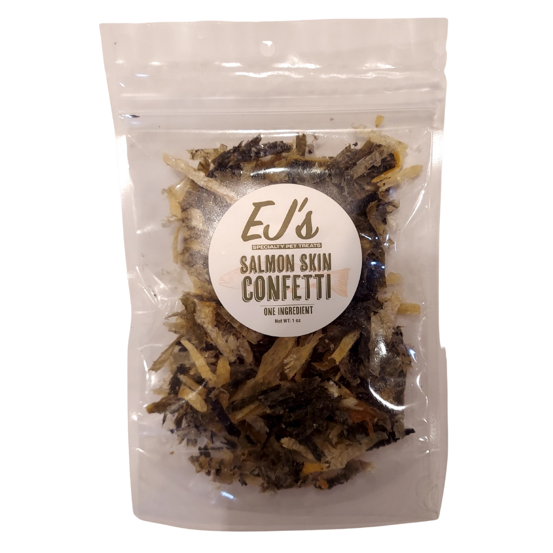 EJ's Specialty Dog & Cat Treats - Confetti Salmon Skin - 1 oz.